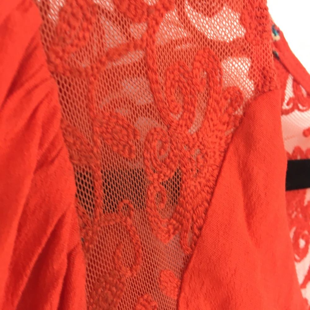 Free People Red Mockingbird Embroidered Mini Dress - Picture 5 of 8